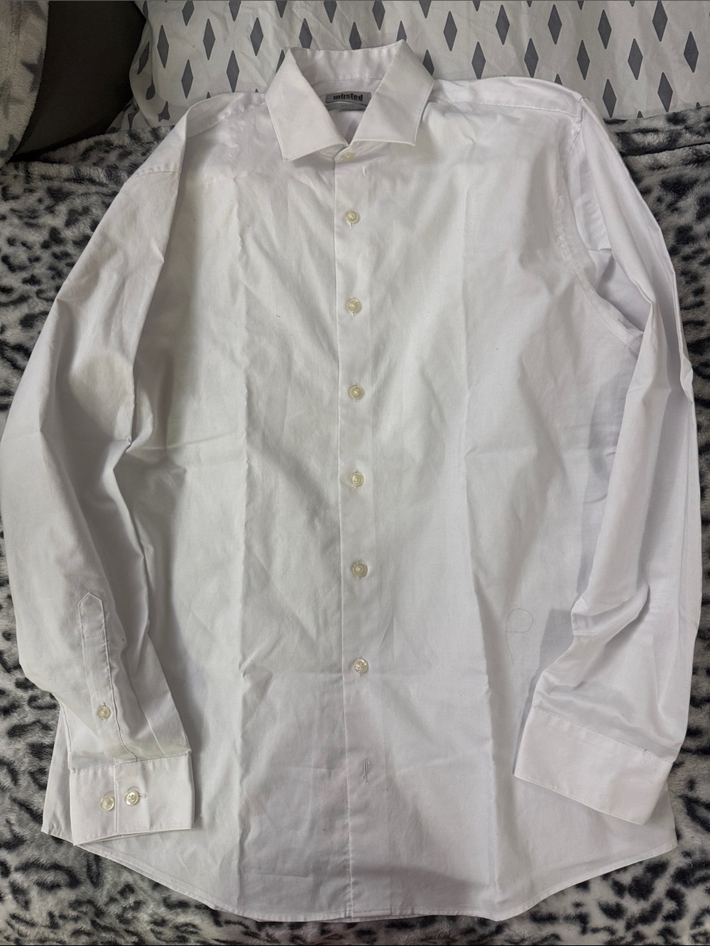Unlisted White Men's Long-Sleeve Dress Shirt